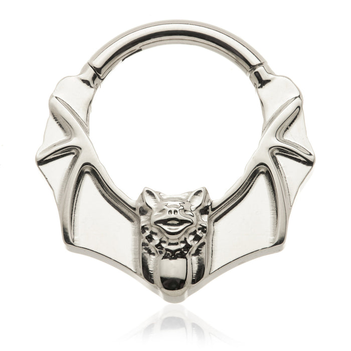 Titanium Bat hinged ring 1 - Pic&Mix The Body Jewellery Shop
