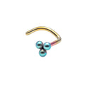 Titanium trinity nose screw - Pic&Mix The Body Jewellery Shop