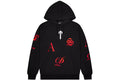 Trapstar Script Hoodie black & red