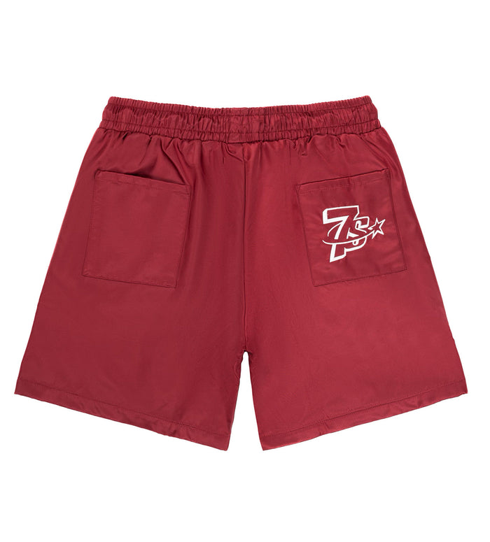 Triple Sevens Nylon Shorts Red