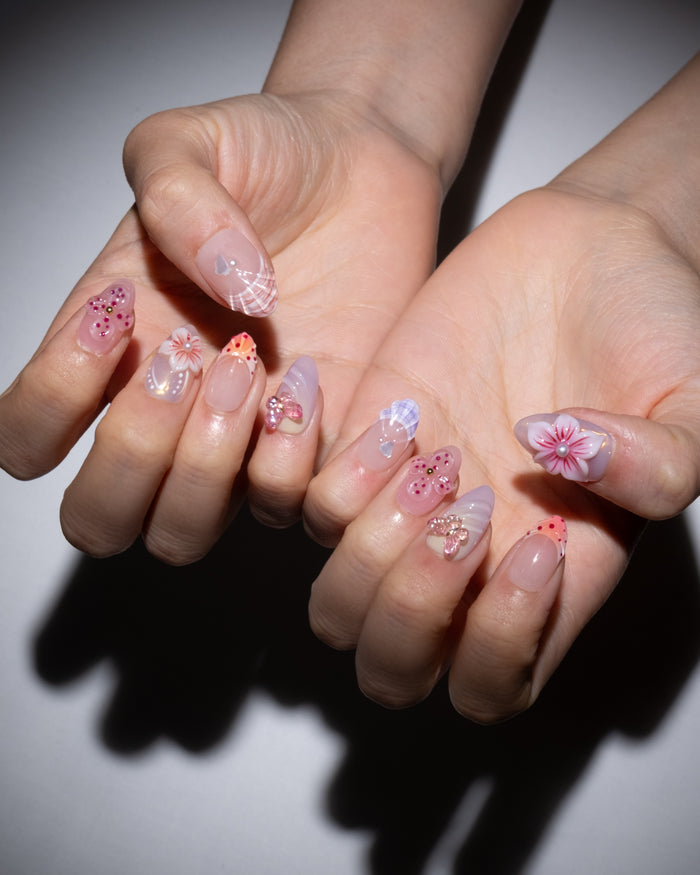 pastel stick on nails