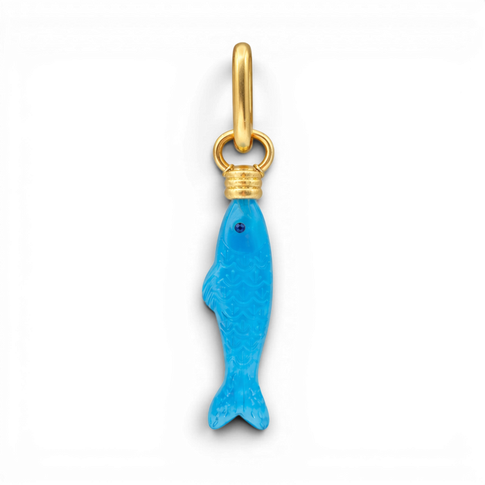 Turquoise Fish Charm