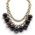 Valentina Studded Tortoise Studded Ball Necklace
