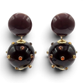 Valentina Tortoise And Tortoise Resin Studded Pierced Earrings