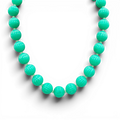 Vicenza Jade Resin Carved Sixteen Inches Melon Bead Necklace