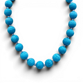 Vicenza Turquoise Carved Seventeen And One Half Inches Melon Bead Necklace
