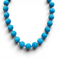Vicenza Turquoise Carved Sixteen Inch Melon Bead Necklace