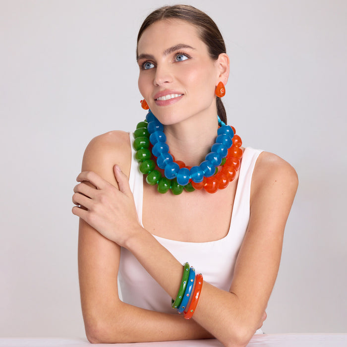 Vivienne Orange Resin Necklace