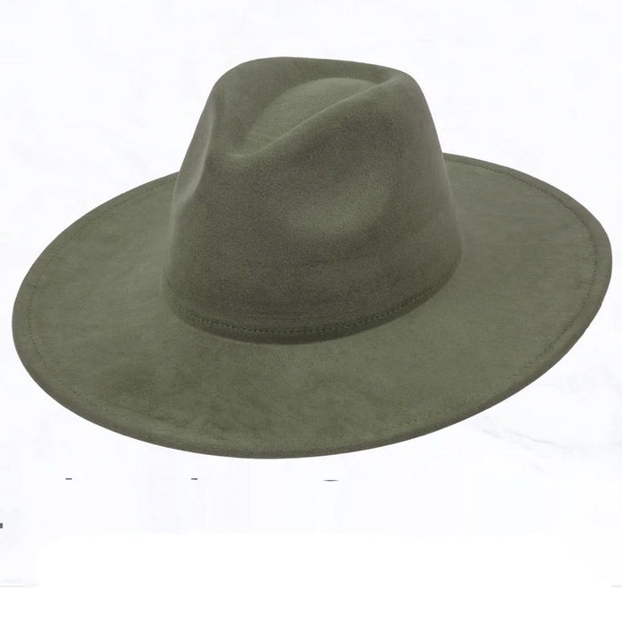 Black leather hat band with a turquoise-look slab, additional view