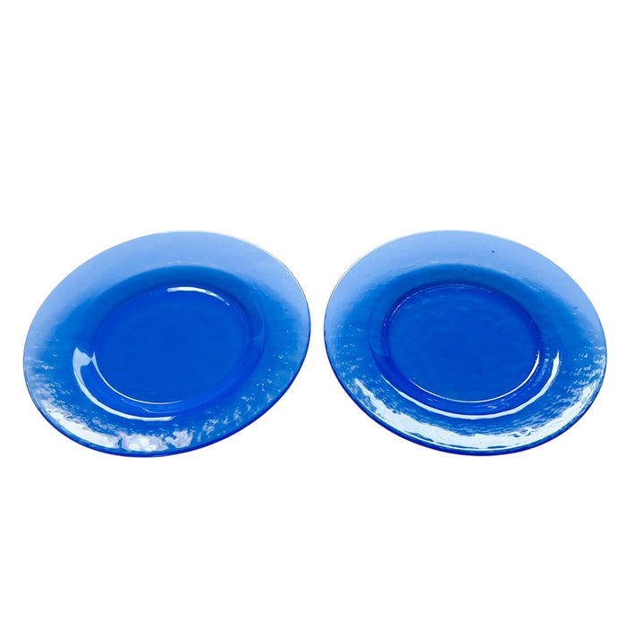 Yalos Casa Murano Glass Periwinkle Opalescent Translucent Plates